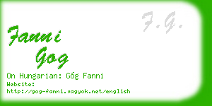fanni gog business card