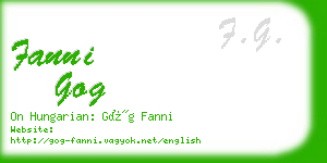 fanni gog business card